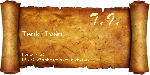 Tenk Iván névjegykártya